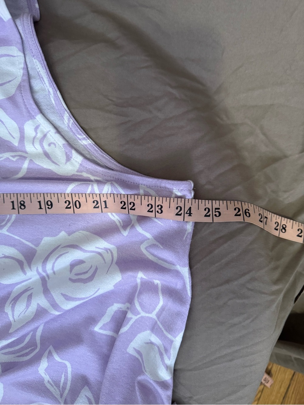 Lane Bryant Lavender Floral long tank top - Picture 6 of 7